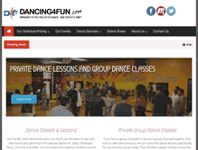 Tablet Screenshot of dancing4fun.com